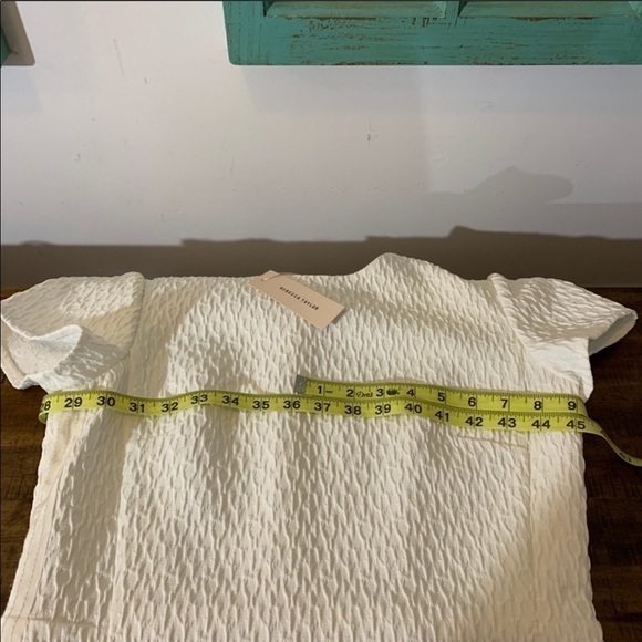 Rebecca Taylor Dia Lace Sheath Dress Ivory Textured Short Sleeve Size 6 - Picture 8 of 8